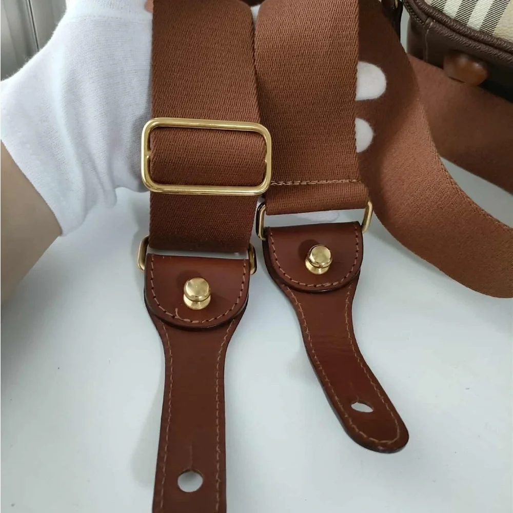 Burberry Tan and Brown Plaid Briefcase